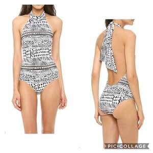 New Rachel Pally Gia Maillot Print High Neck Swim